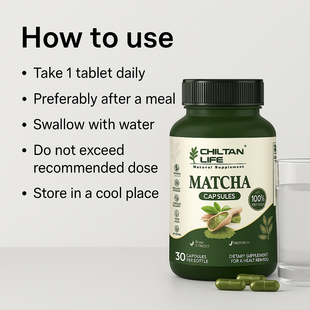 Mankind matcha capsules usage steps