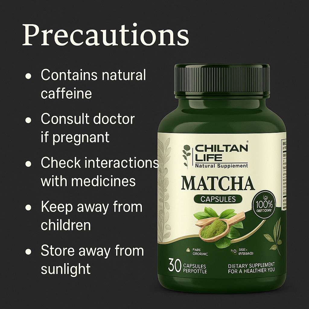Mankind matcha capsules precautions