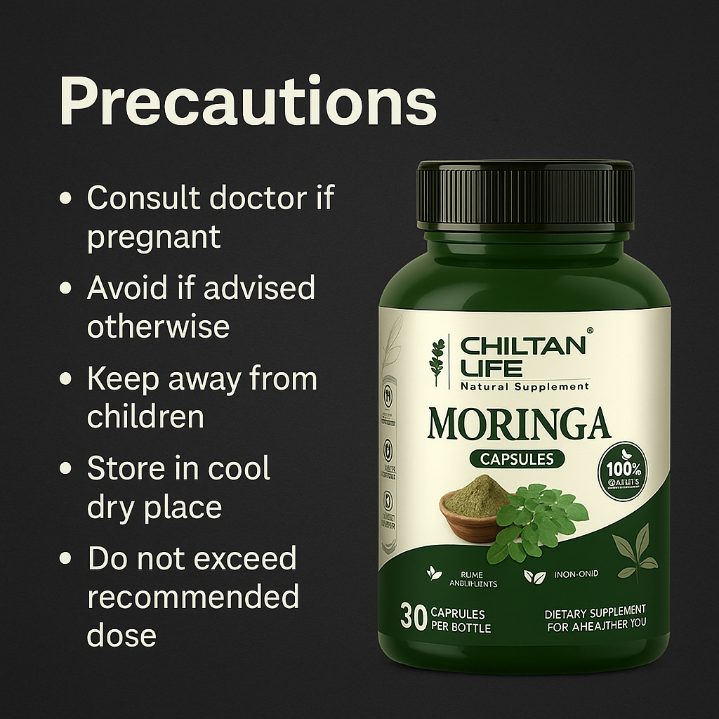 Mankind product precautions for moringa capsules