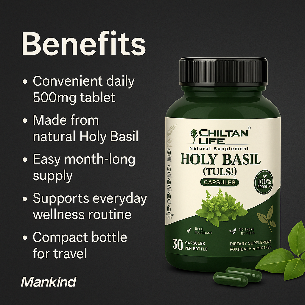 Mankind Holy Basil tablets benefits