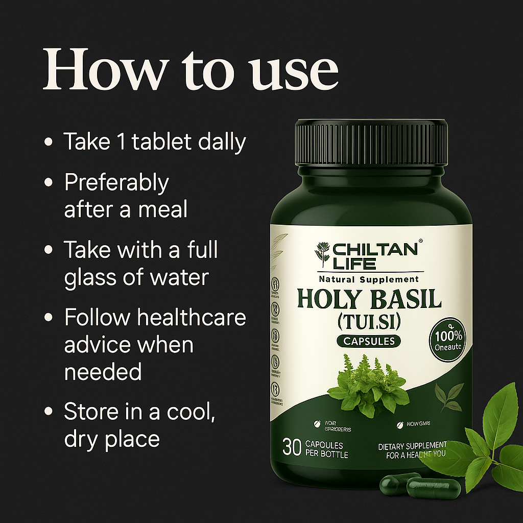 Mankind Holy Basil tablets usage instructions
