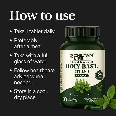 Mankind Holy Basil tablets usage instructions
