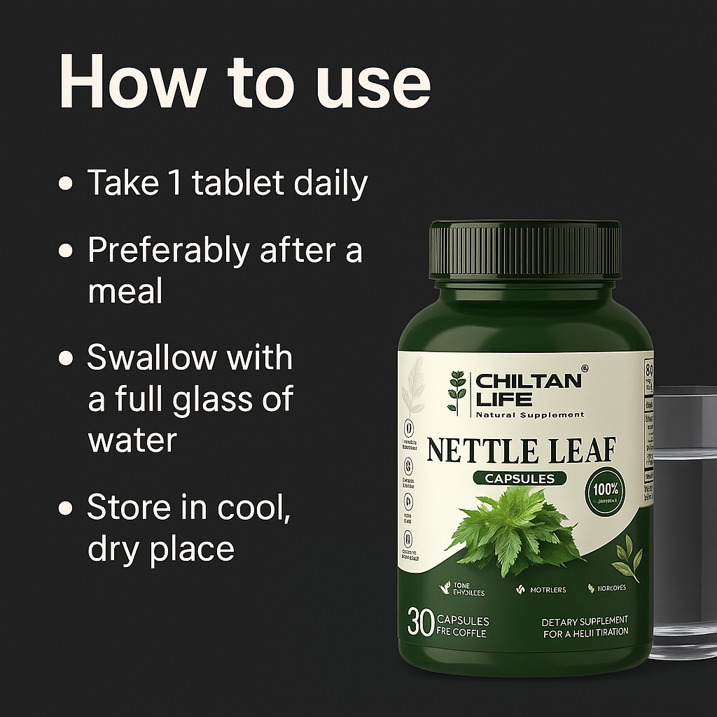 Mankind nettle leaf capsules usage steps