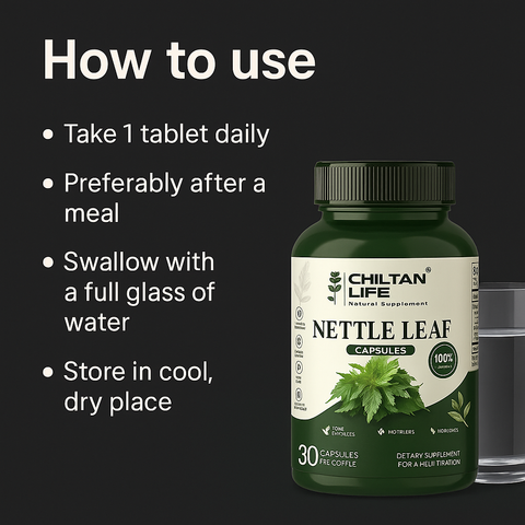 Mankind nettle leaf capsules usage steps
