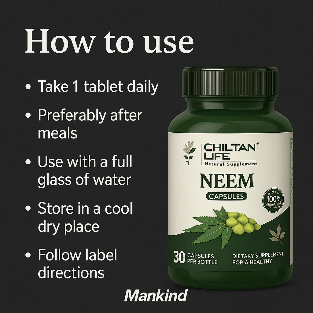 Mankind Neem Capsules usage instructions