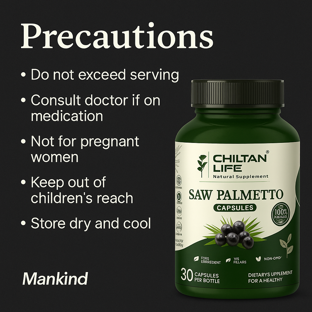 Mankind Saw Palmetto precautions