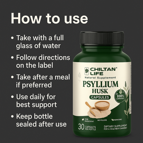 Mankind psyllium capsules usage steps