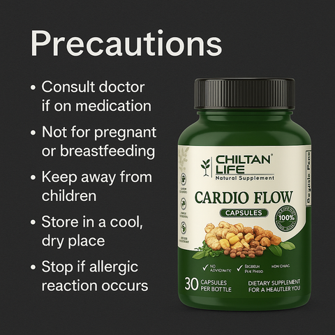 Cardio Flow precautions by Mankind