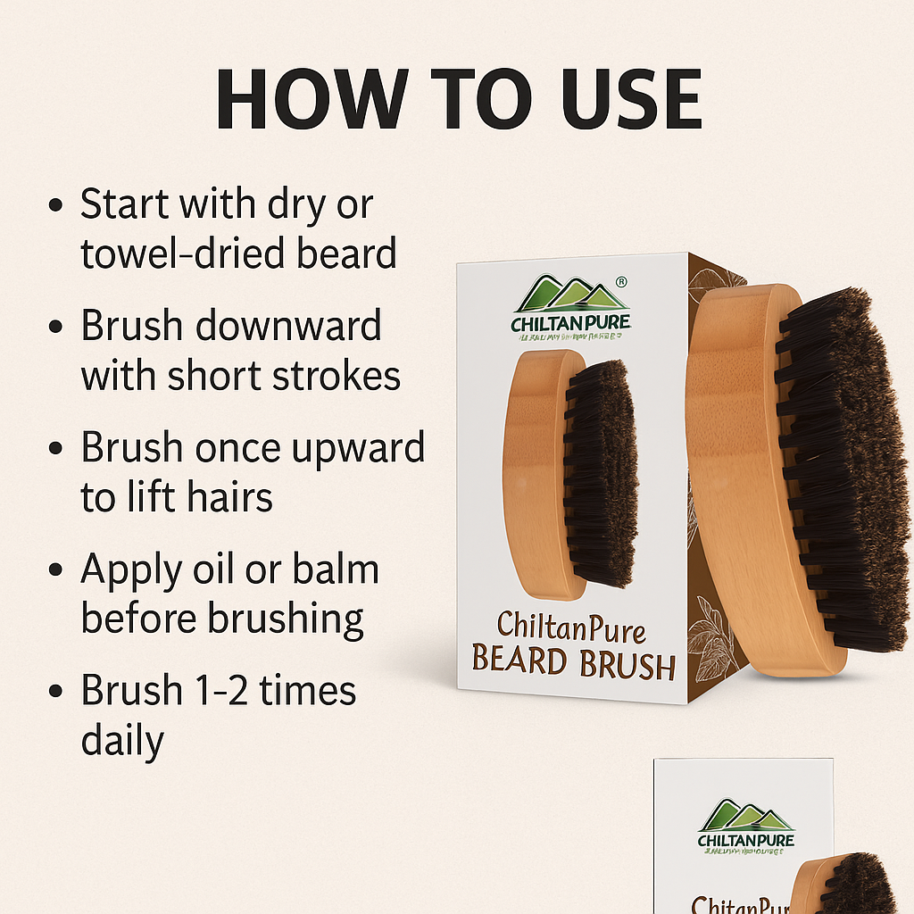 Mankind beard brush how to use steps