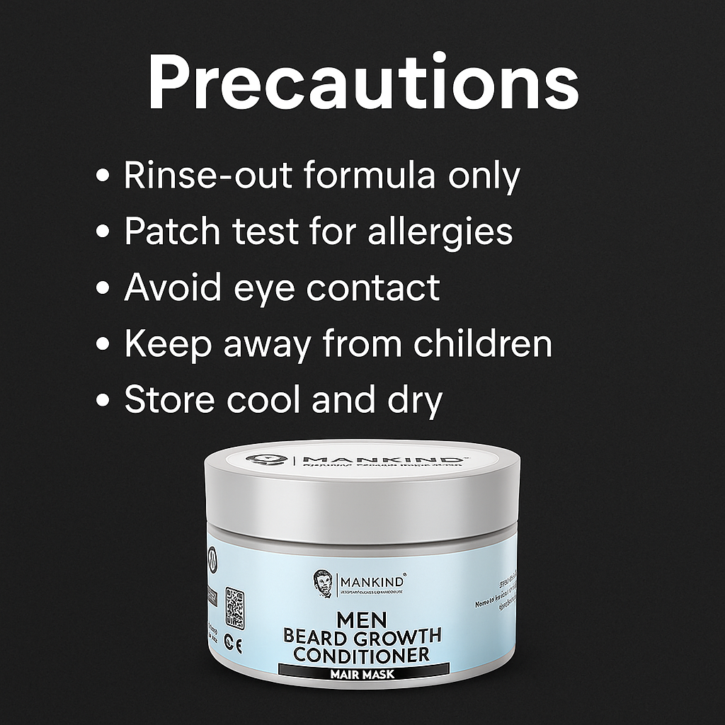 Mankind beard conditioner precautions
