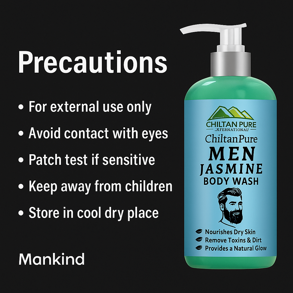 Mankind Men Jasmine Body Wash precautions