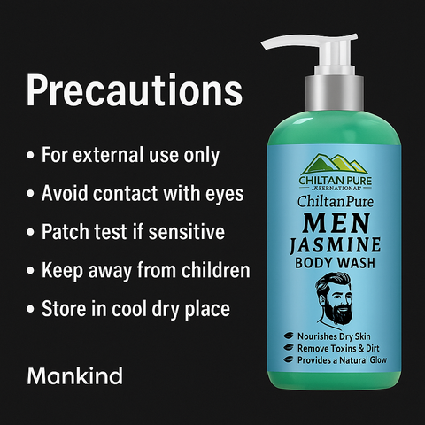 Mankind Men Jasmine Body Wash precautions