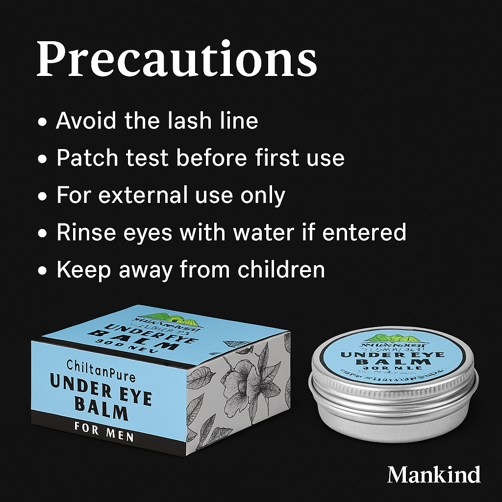 Mankind under eye balm precautions