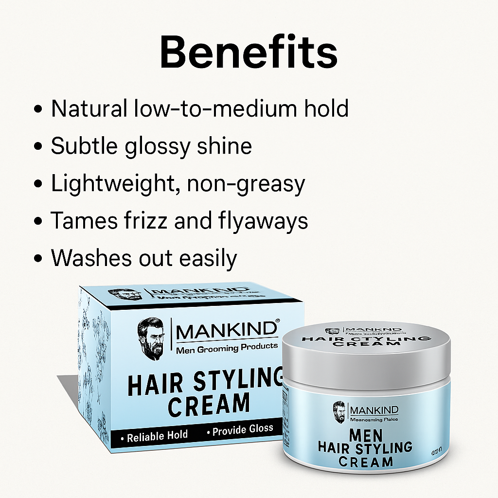 Mankind hair styling cream benefits