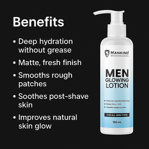 Mankind Men Glowing Lotion key benefits