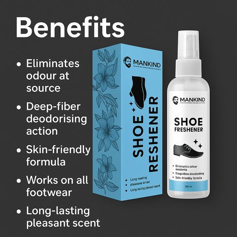 Mankind shoe freshener key benefits list