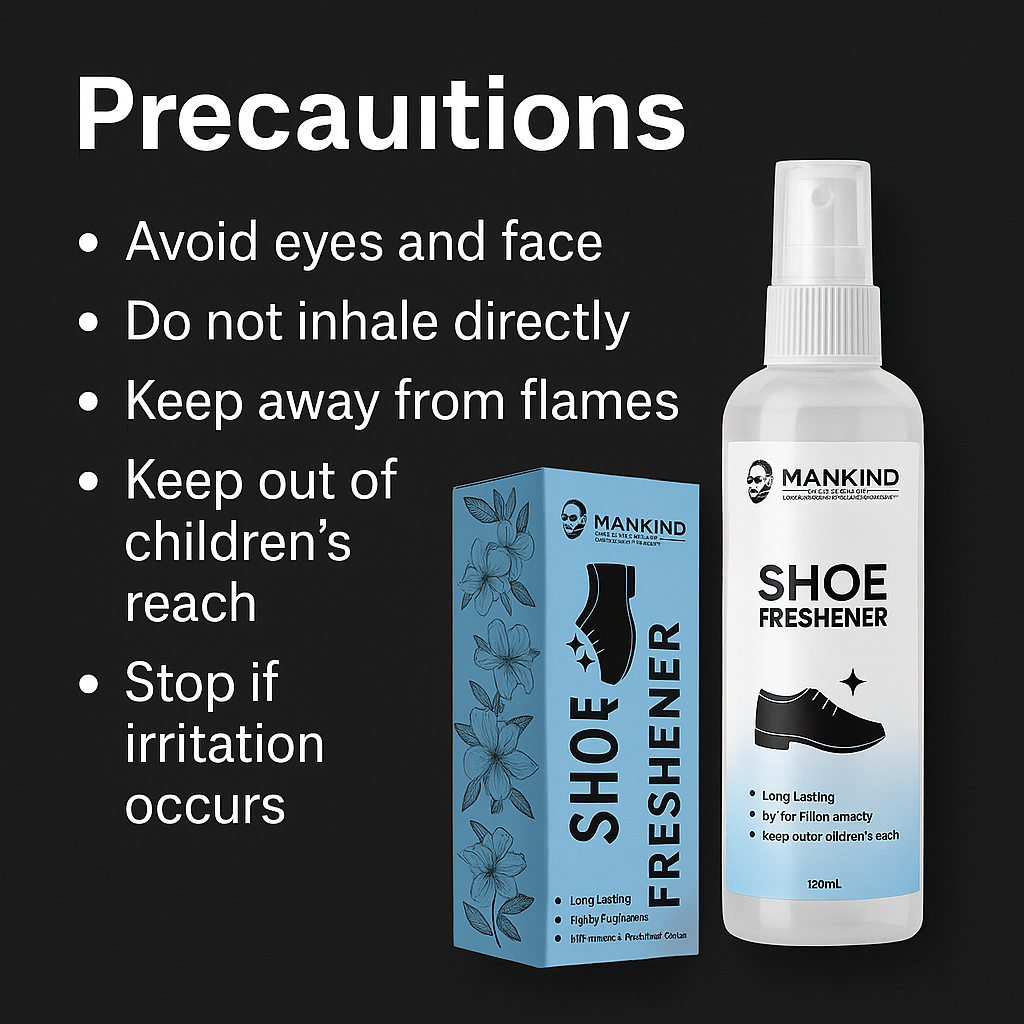 Mankind shoe freshener safety and storage precautions