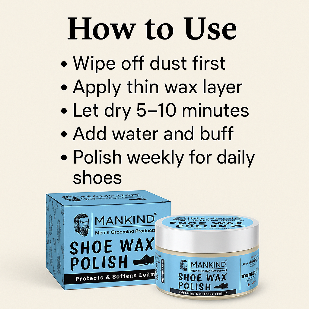 Mankind how to use beeswax shoe polish steps
