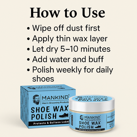 Mankind how to use beeswax shoe polish steps