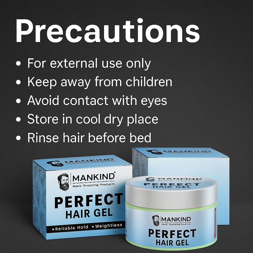 Mankind Perfect Hair Gel safety precautions