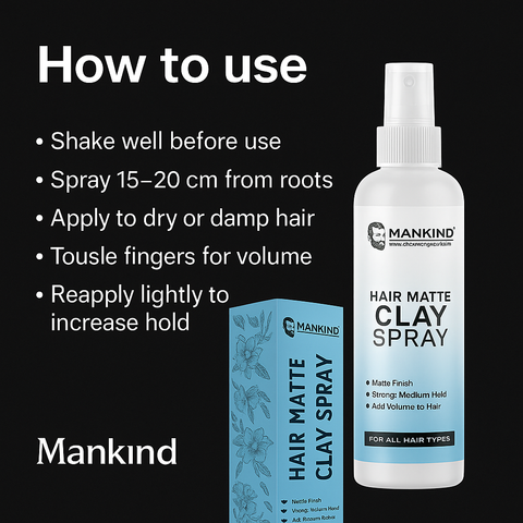 Mankind Matte Clay Spray instructions for use