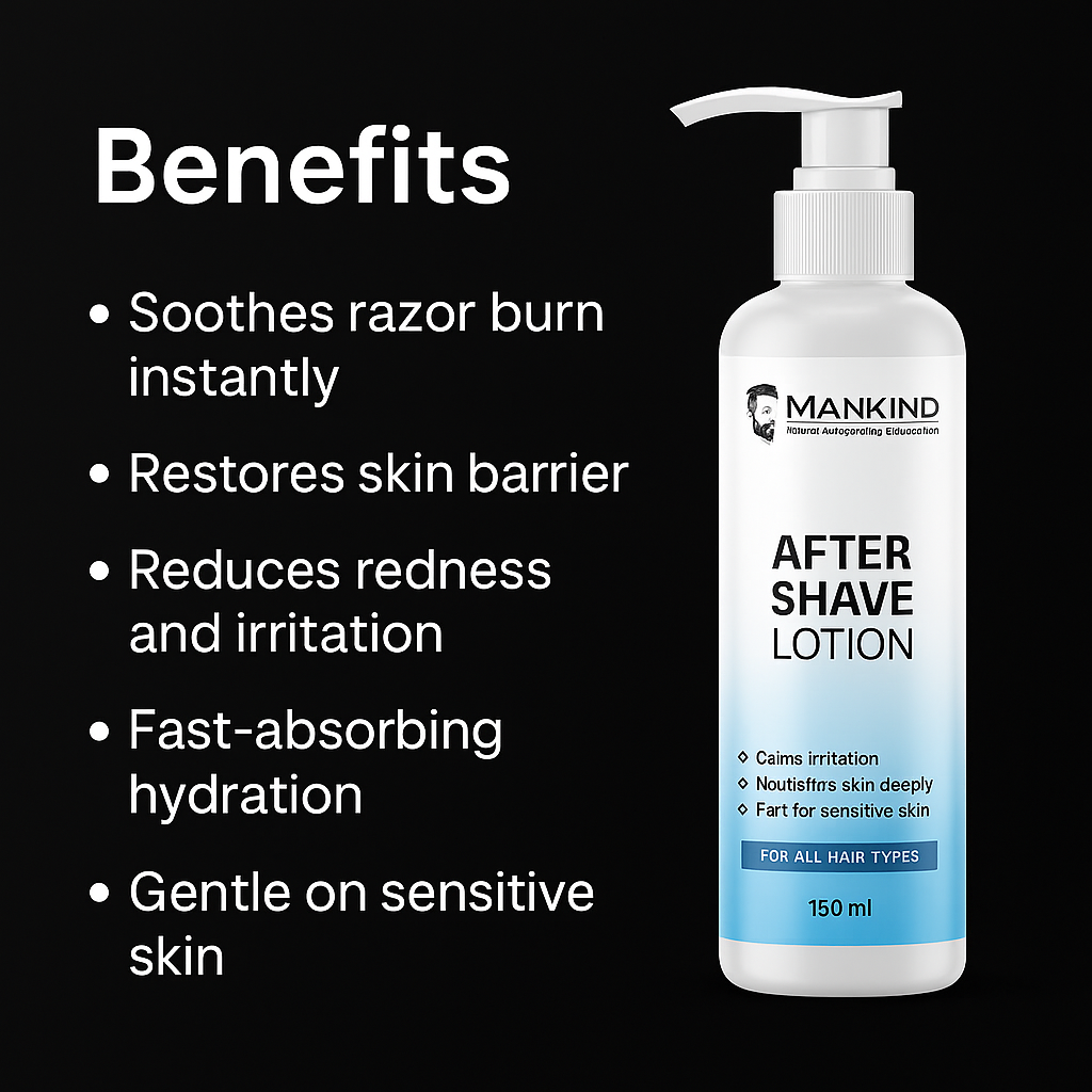 Key benefits of Mankind after shave lotion