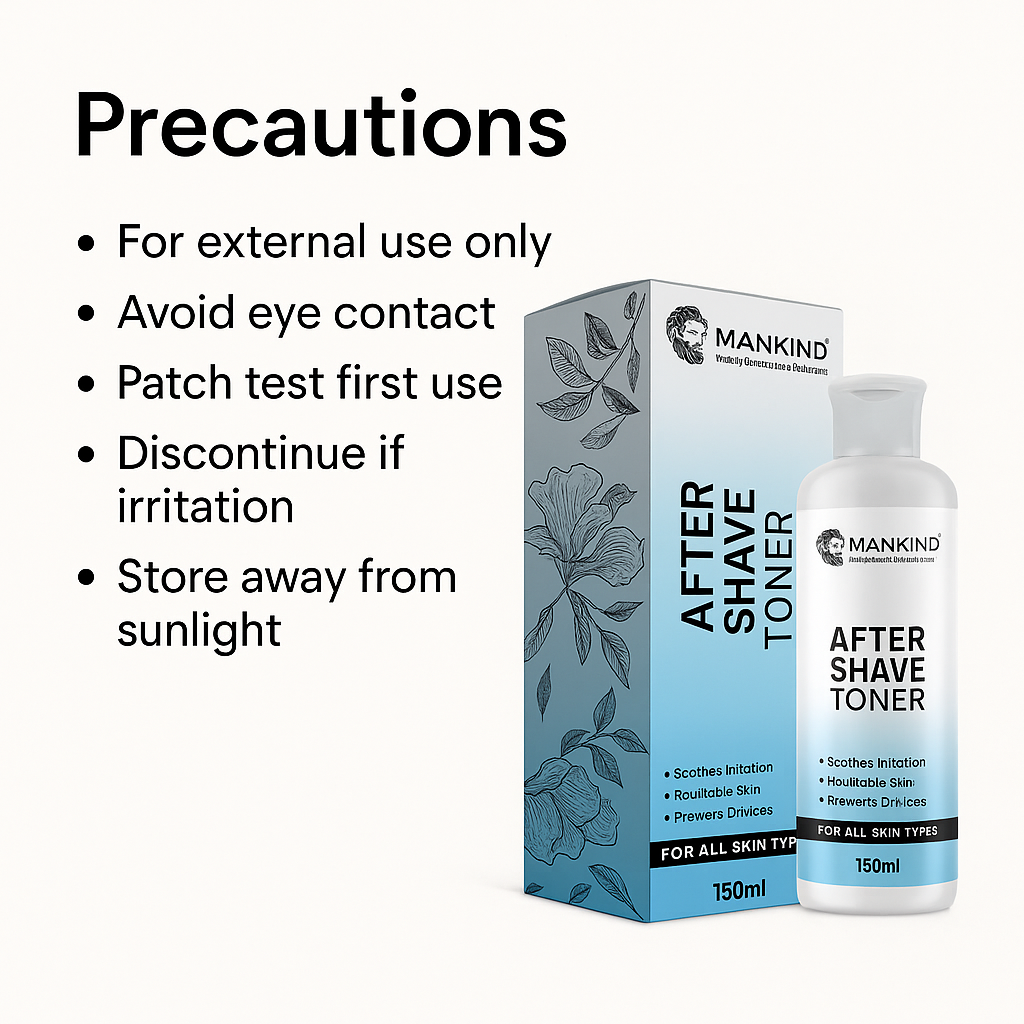Mankind After Shave Toner precautions