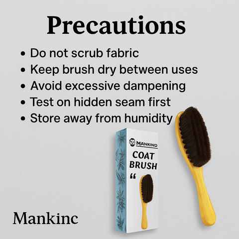 Mankind coat brush precautionary guidelines