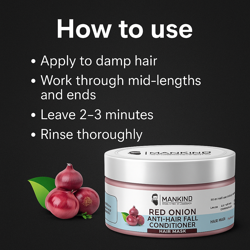 Mankind Red Onion Conditioner usage steps