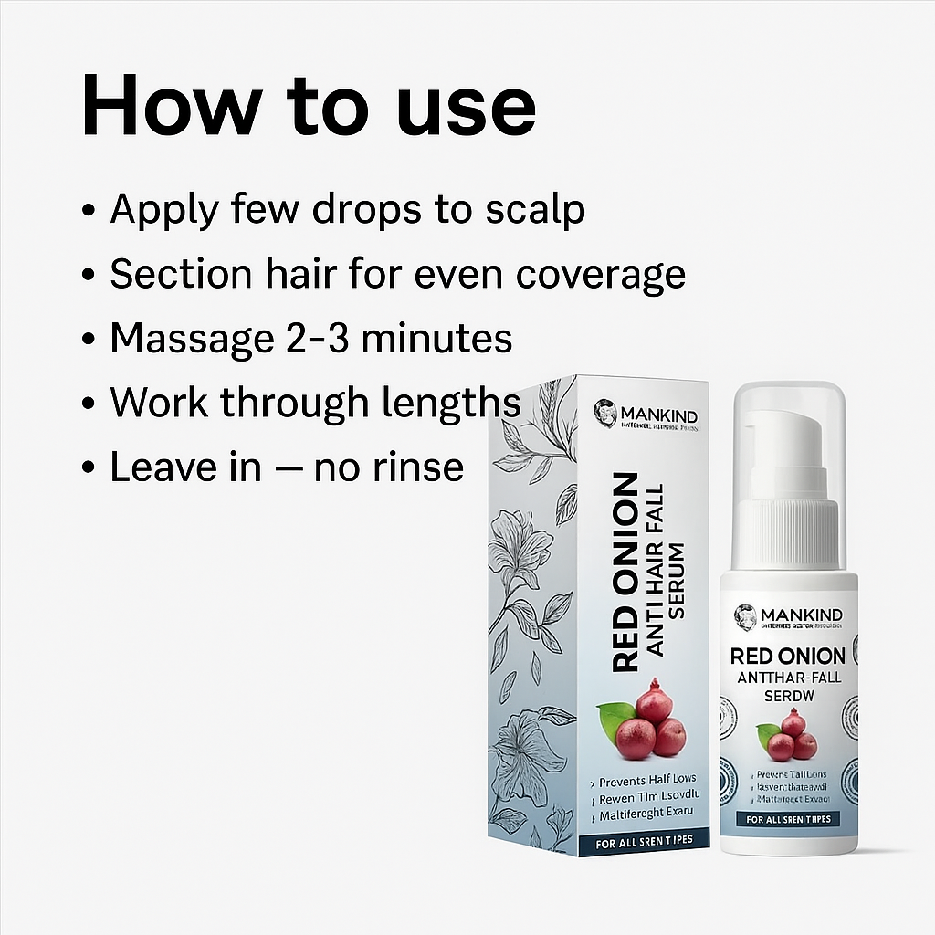 Mankind red onion serum how to use