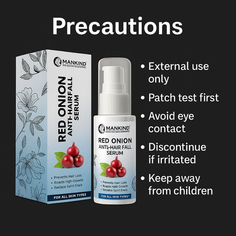 Mankind red onion serum precautions