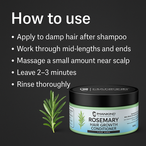 Mankind rosemary conditioner usage steps