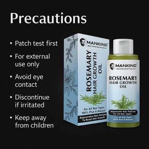 Mankind Rosemary Hair Growth Oil precautions