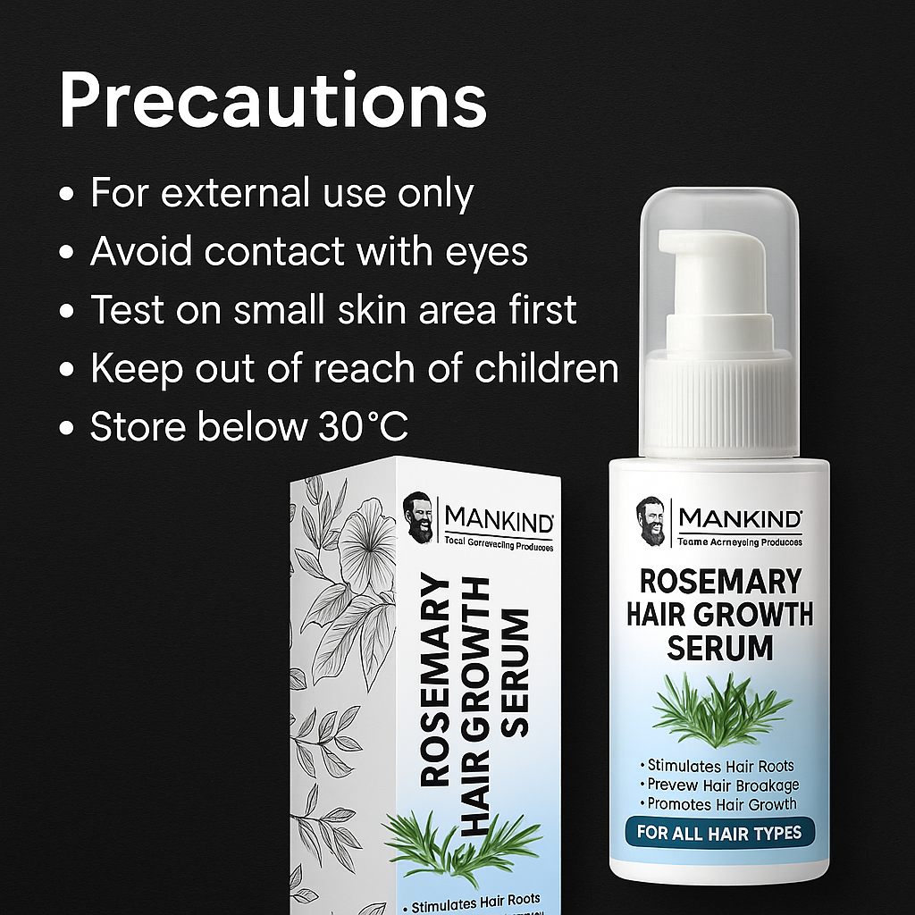 Mankind rosemary hair growth serum precautions