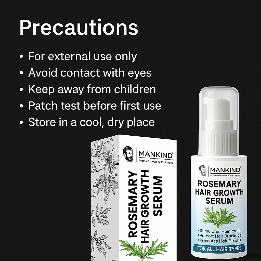 Mankind Rosemary Hair Growth Serum precautions