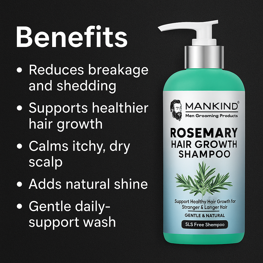 Mankind Rosemary Hair Growth Shampoo key benefits