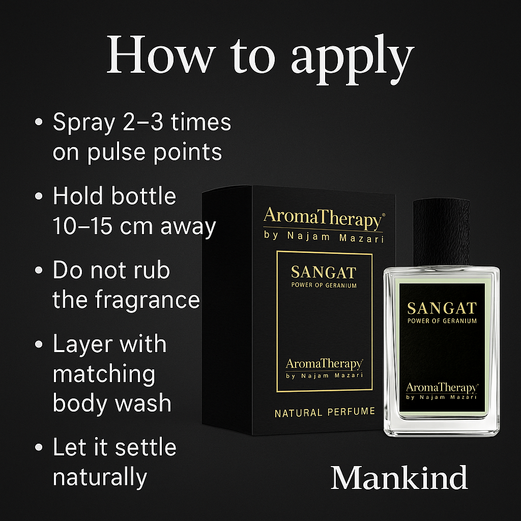 How to apply Sangat Natural Perfume by Mankind