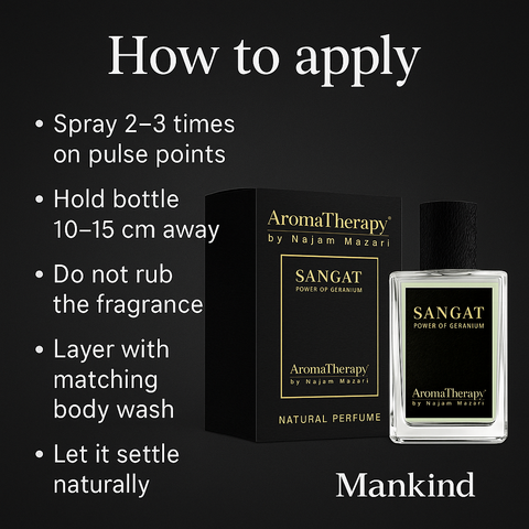 How to apply Sangat Natural Perfume by Mankind