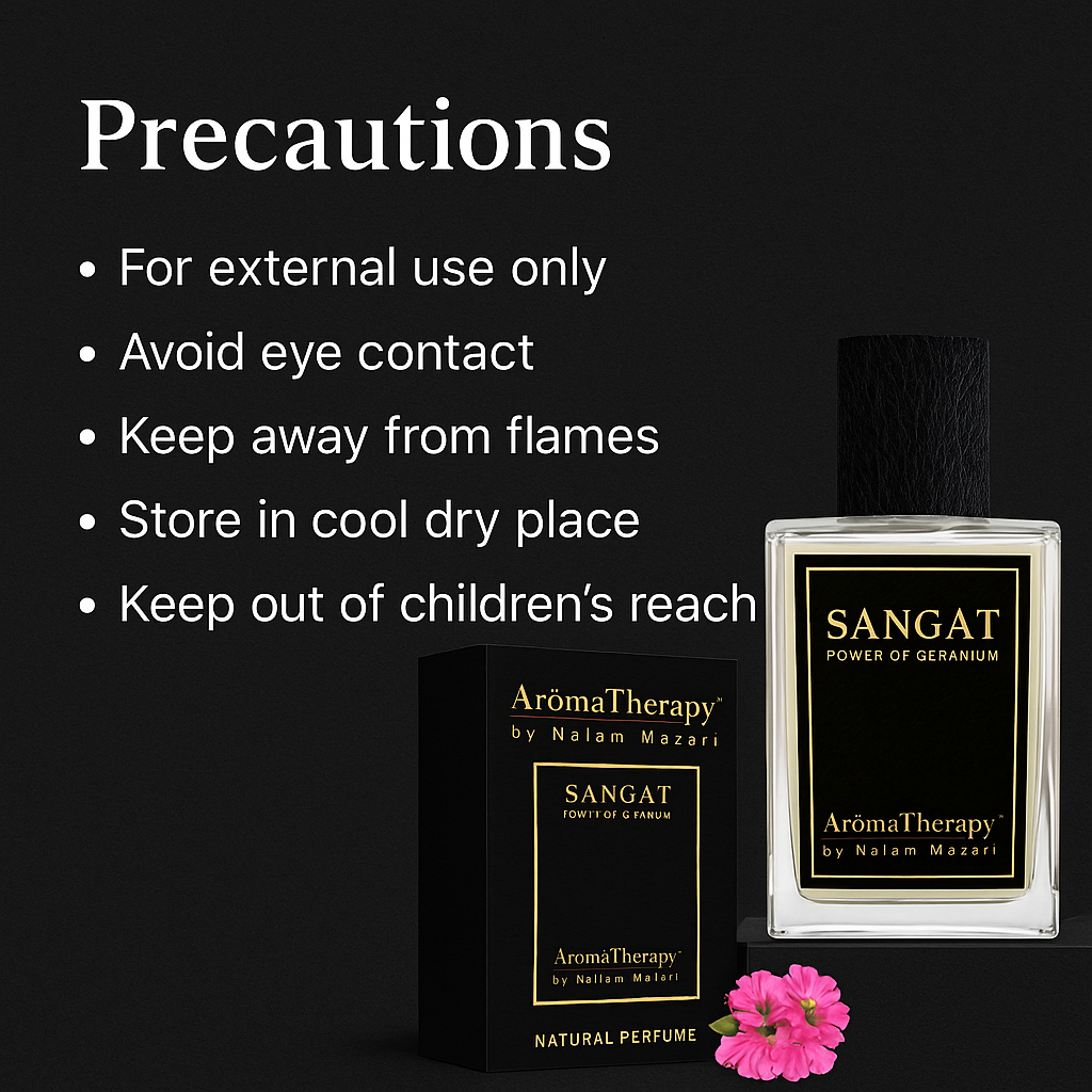 Safety and storage for Sangat Natural Perfume by Mankind