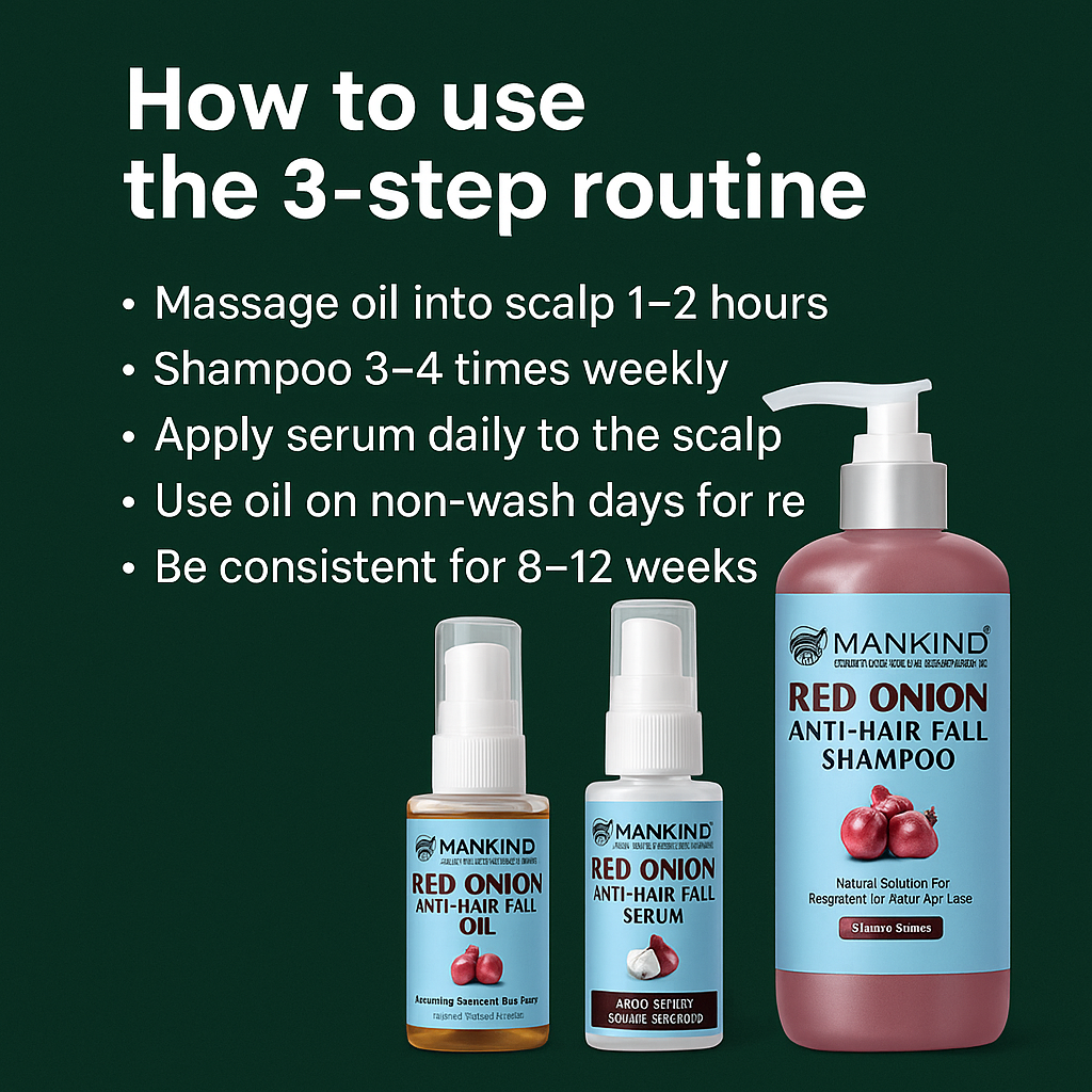 Mankind Red Onion pack usage steps