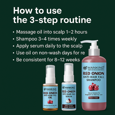 Mankind Red Onion pack usage steps