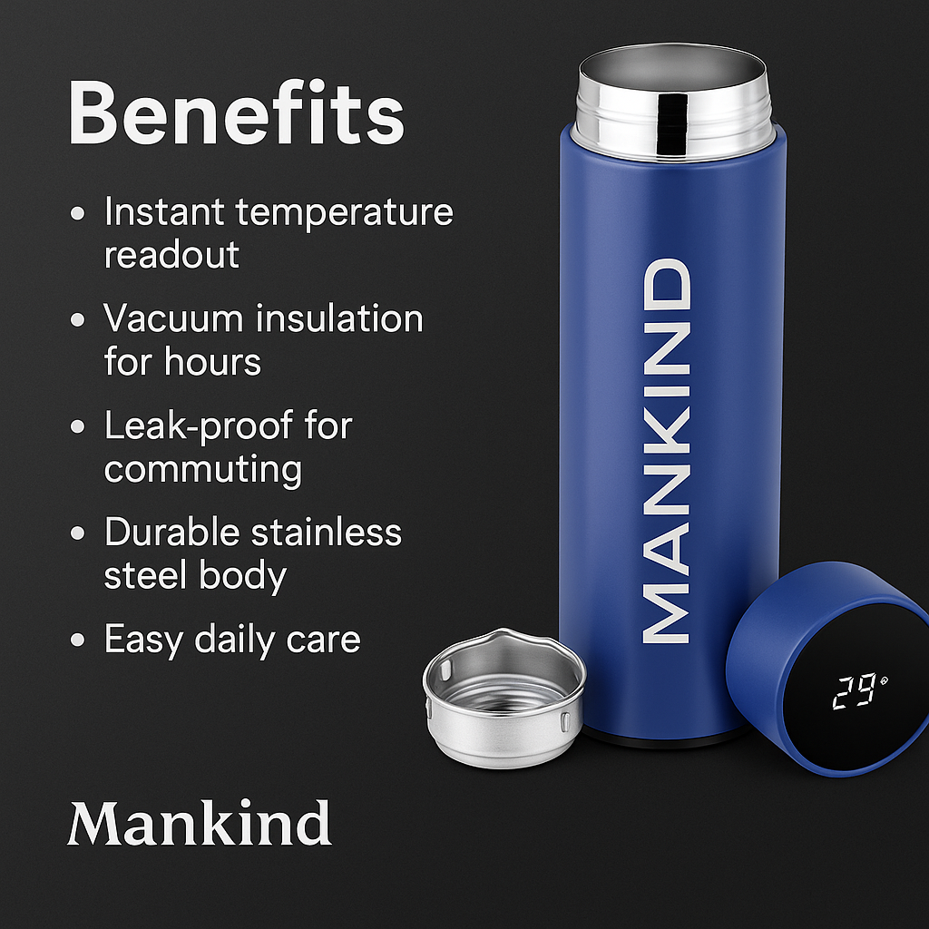 Mankind digital water bottle benefits