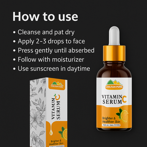 Mankind Vitamin C serum usage steps