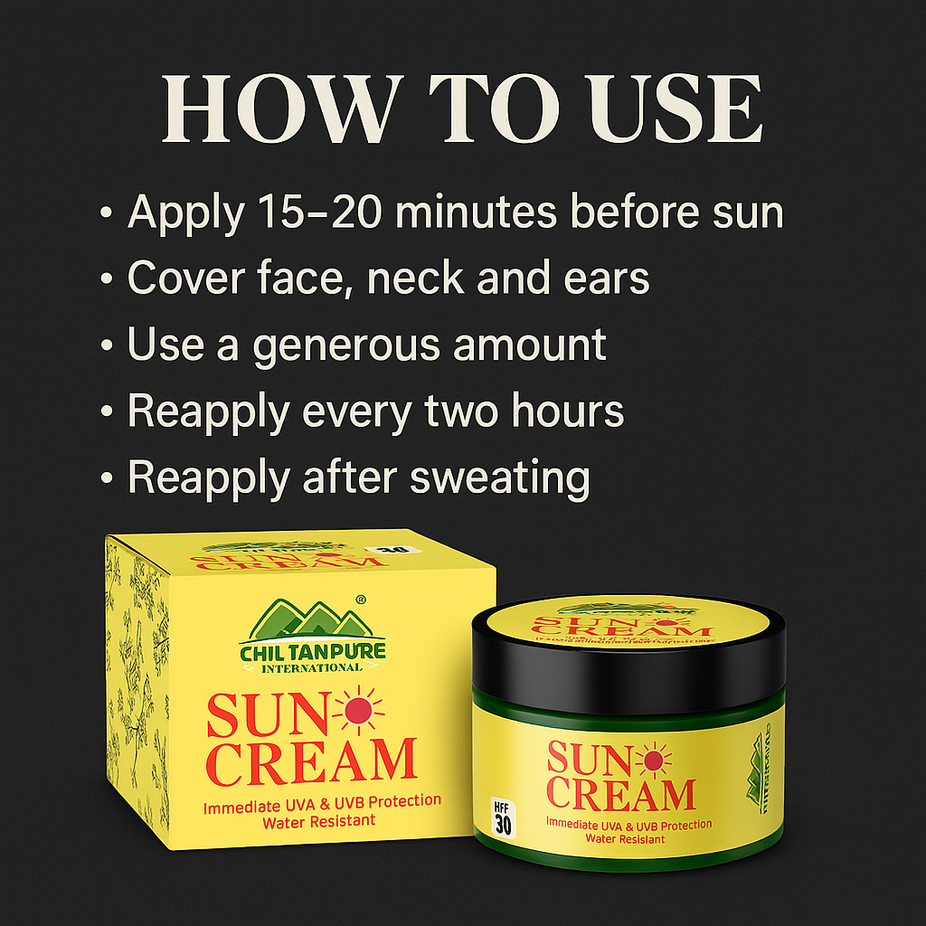 Application steps for daily SunBlock Cream by Mankind
