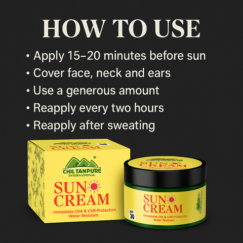 Application steps for daily SunBlock Cream by Mankind