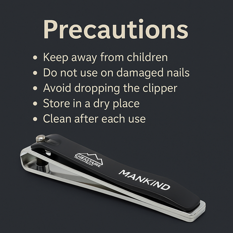 Mankind nail clipper with safety precautions