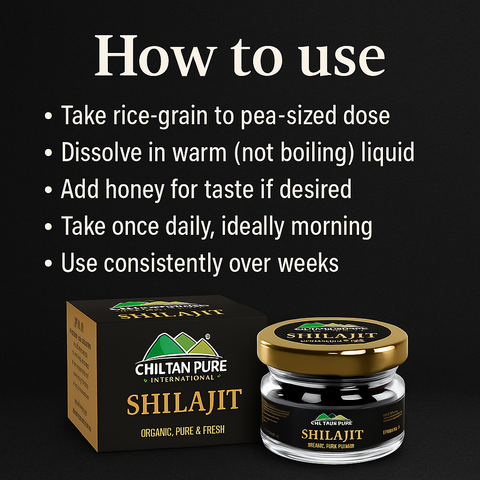 Mankind shilajit jar with spoon and warm cup