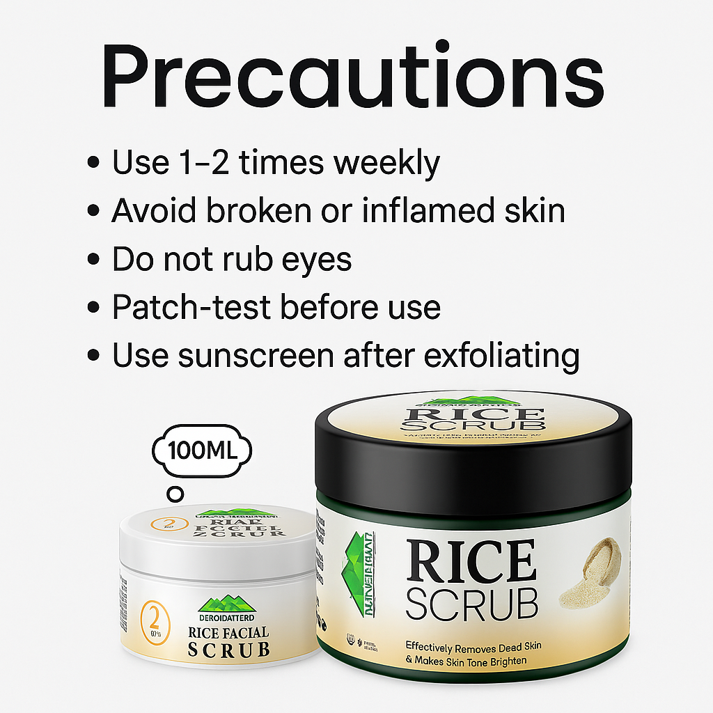 Mankind Rice Face & Body Scrub precautions