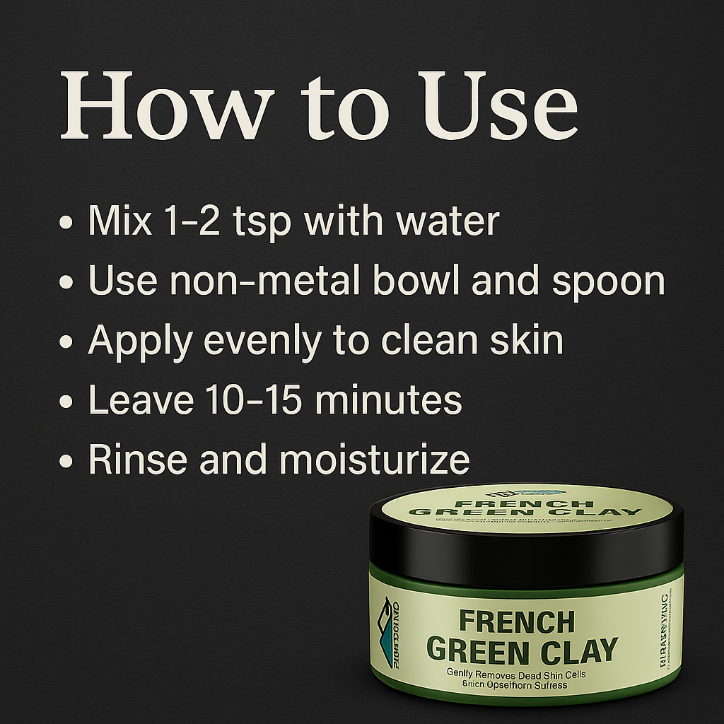 Mankind French Green Clay application steps