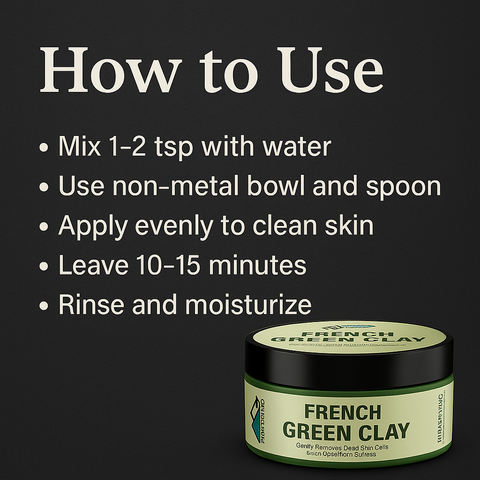 Mankind French Green Clay application steps